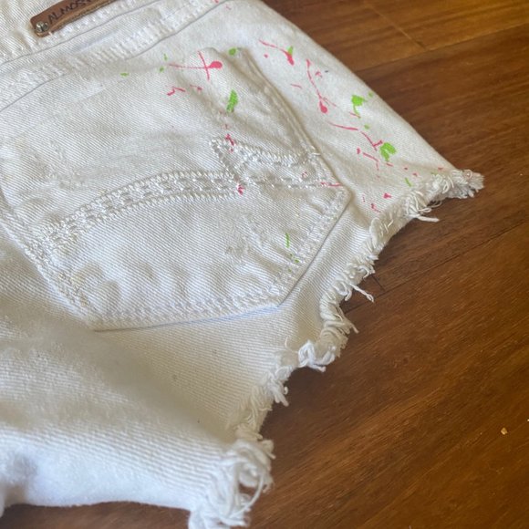 Distressed Festival Denim Shorts - Picture 3 of 4